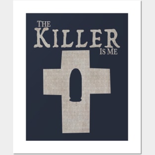 The Killer Is Me - Bullet in a Cross (Dirty White) Posters and Art